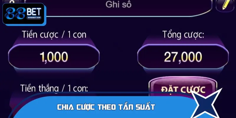 Người chơi cần chia cược dựa theo suất số