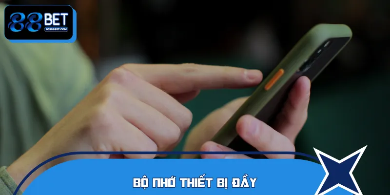 Dung lượng thiết bị thấp gây cài app thất bại